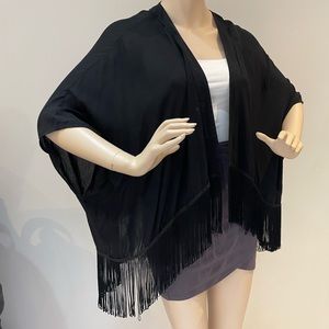 ARITZIA | TALULA | Fawkner Boho Blouse Kimono Cover up with Fringe Size XXS